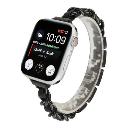 Single Row Metal Replacement Strap Watchband For Apple Watch Series, 7 41mm / 6 & SE & 5 & 4 40mm / 3 & 2 & 1 38mm, 7 45mm / 6 & SE & 5 & 4 44mm / 3 & 2 & 1 42mm - DealBuddy