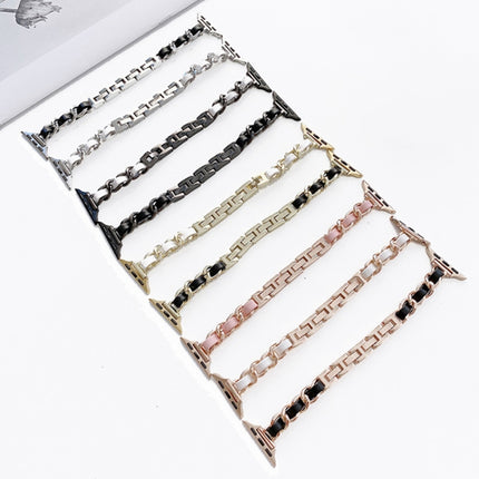Single Row Metal Replacement Strap Watchband For Apple Watch Series, 7 41mm / 6 & SE & 5 & 4 40mm / 3 & 2 & 1 38mm, 7 45mm / 6 & SE & 5 & 4 44mm / 3 & 2 & 1 42mm - DealBuddy