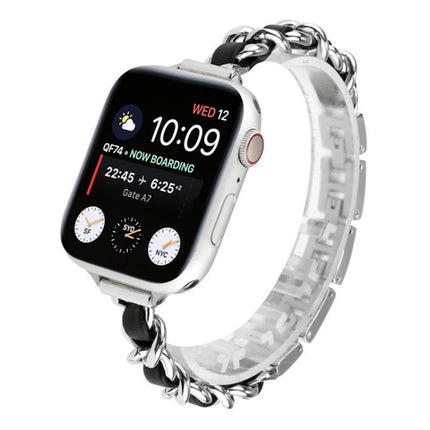 Single Row Metal Replacement Strap Watchband For Apple Watch Series, 7 41mm / 6 & SE & 5 & 4 40mm / 3 & 2 & 1 38mm, 7 45mm / 6 & SE & 5 & 4 44mm / 3 & 2 & 1 42mm - DealBuddy