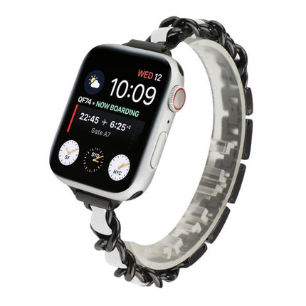 Single Row Metal Replacement Strap Watchband For Apple Watch Series, 7 41mm / 6 & SE & 5 & 4 40mm / 3 & 2 & 1 38mm, 7 45mm / 6 & SE & 5 & 4 44mm / 3 & 2 & 1 42mm - DealBuddy