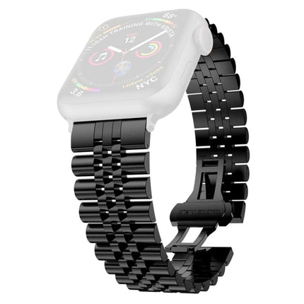 Women Five Beads Stainless Steel Replacement Watchband Width: 20mm  For Apple Watch Series, 7 45mm / 6 & SE & 5 & 4 44mm / 3 & 2 & 1 42mm, 7 41mm / 6 & SE & 5 & 4 40mm / 3 & 2 & 1 38mm - DealBuddy