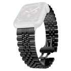 Women Five Beads Stainless Steel Replacement Watchband Width: 20mm  For Apple Watch Series, 7 45mm / 6 & SE & 5 & 4 44mm / 3 & 2 & 1 42mm, 7 41mm / 6 & SE & 5 & 4 40mm / 3 & 2 & 1 38mm - DealBuddy