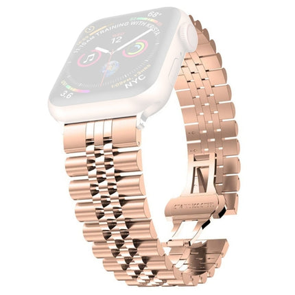Women Five Beads Stainless Steel Replacement Watchband Width: 20mm  For Apple Watch Series - DealBuddy