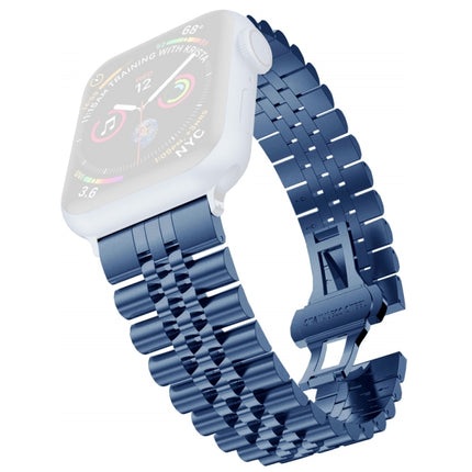 Women Five Beads Stainless Steel Replacement Watchband Width: 20mm  For Apple Watch Series, 7 45mm / 6 & SE & 5 & 4 44mm / 3 & 2 & 1 42mm, 7 41mm / 6 & SE & 5 & 4 40mm / 3 & 2 & 1 38mm - DealBuddy