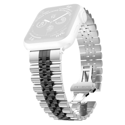 Women Five Beads Stainless Steel Replacement Watchband Width: 20mm  For Apple Watch Series, 7 45mm / 6 & SE & 5 & 4 44mm / 3 & 2 & 1 42mm, 7 41mm / 6 & SE & 5 & 4 40mm / 3 & 2 & 1 38mm - DealBuddy