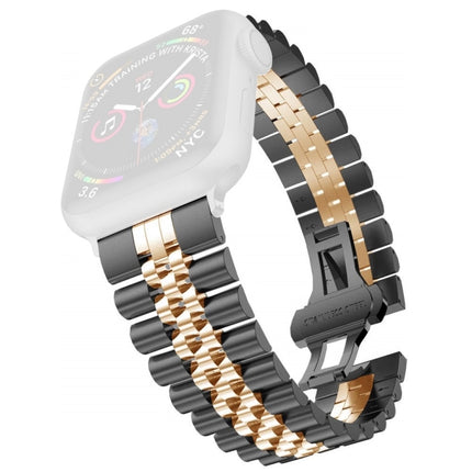 Women Five Beads Stainless Steel Replacement Watchband Width: 20mm  For Apple Watch Series, 7 45mm / 6 & SE & 5 & 4 44mm / 3 & 2 & 1 42mm, 7 41mm / 6 & SE & 5 & 4 40mm / 3 & 2 & 1 38mm - DealBuddy