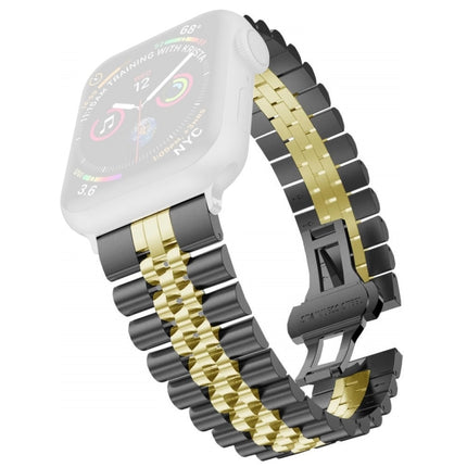 Women Five Beads Stainless Steel Replacement Watchband Width: 20mm  For Apple Watch Series, 7 45mm / 6 & SE & 5 & 4 44mm / 3 & 2 & 1 42mm, 7 41mm / 6 & SE & 5 & 4 40mm / 3 & 2 & 1 38mm - DealBuddy