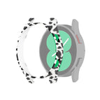 For Samsung Galaxy Watch4 44mm / White Leopard Print