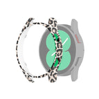 For Samsung Galaxy Watch4 44mm / Black Leopard Print