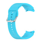 Silicone Silver Round Buckle Replacement Strap Watchband, Silver Round Buckle - DealBuddy