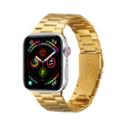 Ultra-thin Three-bead Metal Replacement Strap Watchband For Apple Watch Series, 7 41mm / 6 & SE & 5 & 4 40mm / 3 & 2 & 1 38mm, 7 45mm / 6 & SE & 5 & 4 44mm / 3 & 2 & 1 42mm - DealBuddy
