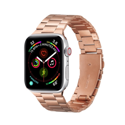 Ultra-thin Three-bead Metal Replacement Strap Watchband For Apple Watch Series, 7 41mm / 6 & SE & 5 & 4 40mm / 3 & 2 & 1 38mm, 7 45mm / 6 & SE & 5 & 4 44mm / 3 & 2 & 1 42mm - DealBuddy