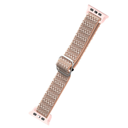 Adjustable Rhombic Texture Elastic Replacement Strap Watchband For Apple Watch Series, 7 41mm / 6 & SE & 5 & 4 40mm / 3 & 2 & 1 38mm, 7 45mm / 6 & SE & 5 & 4 44mm / 3 & 2 & 1 42mm - DealBuddy