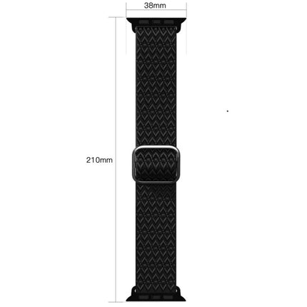Adjustable Rhombic Texture Elastic Replacement Strap Watchband For Apple Watch Series, 7 41mm / 6 & SE & 5 & 4 40mm / 3 & 2 & 1 38mm, 7 45mm / 6 & SE & 5 & 4 44mm / 3 & 2 & 1 42mm - DealBuddy