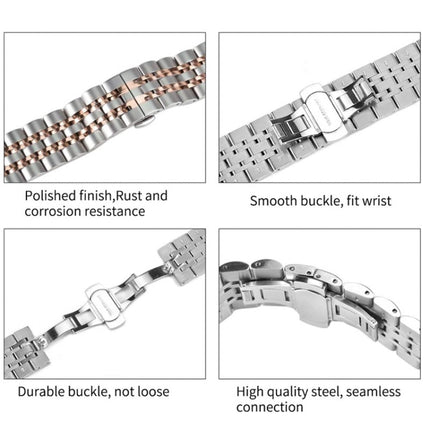 Seven-beads Steel Replacement Strap Watchband, 20mm Women Version, 22mm Men Version - DealBuddy