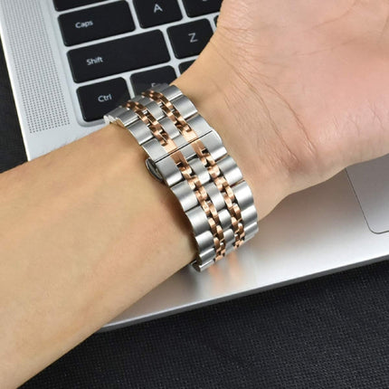 Seven-beads Steel Replacement Strap Watchband, 20mm Women Version, 22mm Men Version - DealBuddy