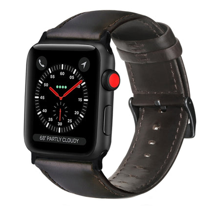 Oil Wax Genuine Leather Strap Watchband, For Apple Watch Series 8&7 41mm / SE 2&6&SE&5&4 40mm / 3&2&1 38mm, For Apple Watch Series 7 41mm / 6 & SE & 5 & 4 40mm / 3 & 2 & 1 38mm                                                                            ... - DealBuddy