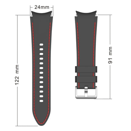Silicone Stitching Replacement Strap Watchband, For Samsung Galaxy Watch4 / Watch4 Classic - DealBuddy
