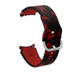 For Samsung Galaxy Watch4 / Watch4 Classic / Camouflage Red