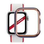 For Apple Watch Series 3 & 2 & 1 42mm / Rose Gold Edge + Blue Background