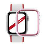 For Apple Watch Series 6 / 5 / 4 / Watch SE 40mm / Pink Edge + White Base