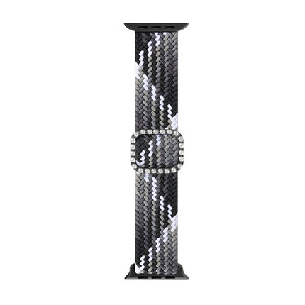 Adjustable Nylon Braided Elasticity Diamond Buckle Replacement Strap Watchband For Apple Watch Series, 7 & 6 & SE & 5 & 4 40mm/3 & 2 & 1 38mm, 7 & 6 & SE & 5 & 4 44mm/3 & 2 & 1 42mm - DealBuddy