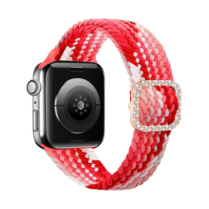 Adjustable Nylon Braided Elasticity Diamond Buckle Replacement Strap Watchband For Apple Watch Series - DealBuddy