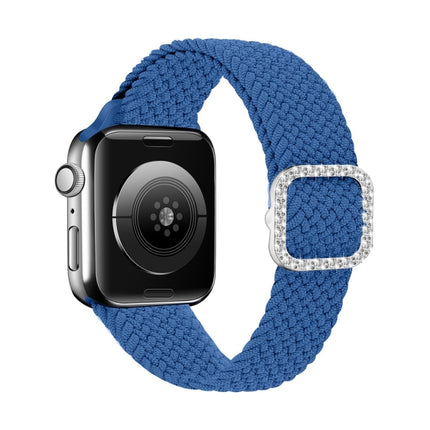Adjustable Nylon Braided Elasticity Diamond Buckle Replacement Strap Watchband For Apple Watch Series, 7 & 6 & SE & 5 & 4 40mm/3 & 2 & 1 38mm, 7 & 6 & SE & 5 & 4 44mm/3 & 2 & 1 42mm - DealBuddy