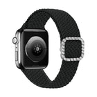 Adjustable Nylon Braided Elasticity Diamond Buckle Replacement Strap Watchband For Apple Watch Series, 7 & 6 & SE & 5 & 4 40mm/3 & 2 & 1 38mm, 7 & 6 & SE & 5 & 4 44mm/3 & 2 & 1 42mm - DealBuddy