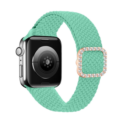 Adjustable Nylon Braided Elasticity Diamond Buckle Replacement Strap Watchband For Apple Watch Series, 7 & 6 & SE & 5 & 4 40mm/3 & 2 & 1 38mm, 7 & 6 & SE & 5 & 4 44mm/3 & 2 & 1 42mm - DealBuddy