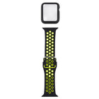 Silicone Replacement Strap Watchband + Protective Case with Screen Protector Set For Apple Watch Series