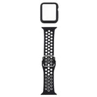 Silicone Replacement Strap Watchband + Protective Case with Screen Protector Set For Apple Watch Series