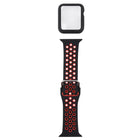 Silicone Replacement Strap Watchband + Protective Case with Screen Protector Set For Apple Watch Series