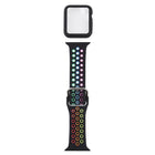 Silicone Replacement Strap Watchband + Protective Case with Screen Protector Set For Apple Watch Series