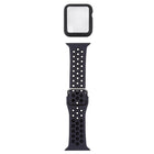 Silicone Replacement Strap Watchband + Protective Case with Screen Protector Set For Apple Watch Series