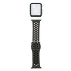 Silicone Replacement Strap Watchband + Protective Case with Screen Protector Set For Apple Watch Series