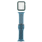 Silicone Replacement Strap Watchband + Protective Case with Screen Protector Set For Apple Watch Series