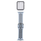 Silicone Replacement Strap Watchband + Protective Case with Screen Protector Set For Apple Watch Series