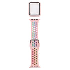 Silicone Replacement Strap Watchband + Protective Case with Screen Protector Set For Apple Watch Series