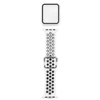 Silicone Replacement Strap Watchband + Protective Case with Screen Protector Set For Apple Watch Series