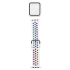Silicone Replacement Strap Watchband + Protective Case with Screen Protector Set For Apple Watch Series