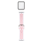 Silicone Replacement Strap Watchband + Protective Case with Screen Protector Set For Apple Watch Series