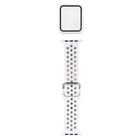 Silicone Replacement Strap Watchband + Protective Case with Screen Protector Set For Apple Watch Series