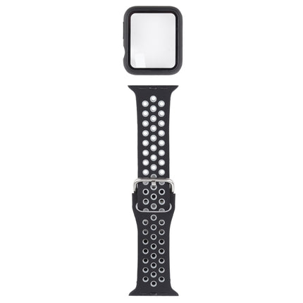 Silicone Replacement Strap Watchband + Protective Case with Screen Protector Set For Apple Watch Series