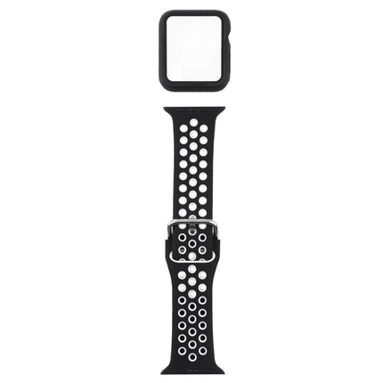 Silicone Replacement Strap Watchband + Protective Case with Screen Protector Set For Apple Watch Series