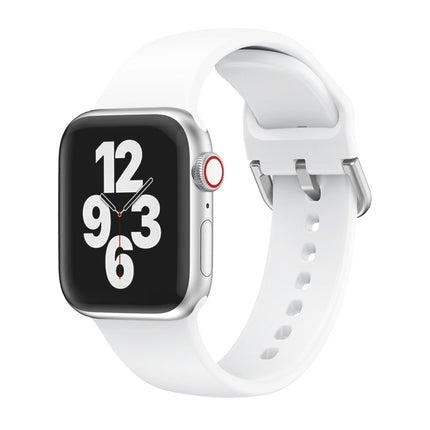 Single-color Silicone Buckle Replacement Strap Watchband For Apple Watch Series, 7 41mm / 6 & SE & 5 & 4 40mm / 3 & 2 & 1 38mm, 7 45mm / 6 & SE & 5 & 4 44mm / 3 & 2 & 1 42mm - DealBuddy