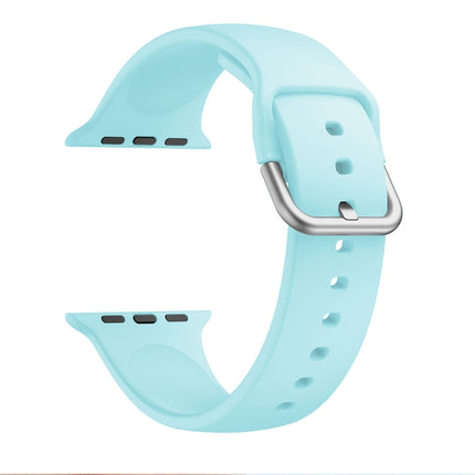 Single-color Silicone Buckle Replacement Strap Watchband For Apple Watch Series, 7 41mm / 6 & SE & 5 & 4 40mm / 3 & 2 & 1 38mm, 7 45mm / 6 & SE & 5 & 4 44mm / 3 & 2 & 1 42mm - DealBuddy