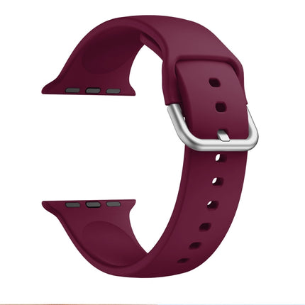 Single-color Silicone Buckle Replacement Strap Watchband For Apple Watch Series, 7 41mm / 6 & SE & 5 & 4 40mm / 3 & 2 & 1 38mm, 7 45mm / 6 & SE & 5 & 4 44mm / 3 & 2 & 1 42mm - DealBuddy