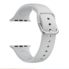 Single-color Silicone Buckle Replacement Strap Watchband For Apple Watch Series, 7 41mm / 6 & SE & 5 & 4 40mm / 3 & 2 & 1 38mm, 7 45mm / 6 & SE & 5 & 4 44mm / 3 & 2 & 1 42mm - DealBuddy