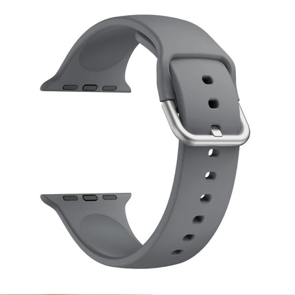 Single-color Silicone Buckle Replacement Strap Watchband For Apple Watch Series, 7 41mm / 6 & SE & 5 & 4 40mm / 3 & 2 & 1 38mm, 7 45mm / 6 & SE & 5 & 4 44mm / 3 & 2 & 1 42mm - DealBuddy
